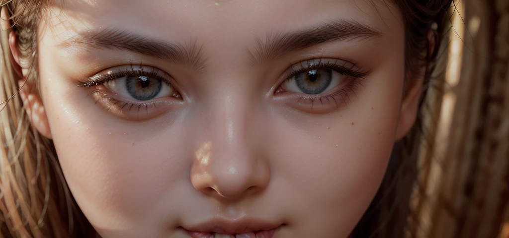 a nude woman, beautiful detailed eyes, beautiful detailed lips, extremely detailed face and skin, long eyelashes, elegant pose, natural lighting, golden hour, warm colors, soft focus, cinematic, award-winning photography, masterpiece, high quality, 8k, hyper realistic