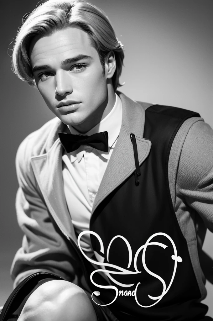 Portrait of a 18 year old young man, napoleon clothes, blushing, hazel hair, shirtless, show torso, show pecs, French military uniform, underpants, handsome supermodel, Greek profile, Greek face, strong jaw, white skin, extremely pale skin, attractive boy, blonde boy, cinematographic, best quality, sharpness, focus on the boy, anatomical perfection, golden ratio, open legs, commercial,, perfect anatomy, perfect symmetry, facial symmetry, body symmetry, trench coat, blue trench coat, jacket, military jacket, underpants, beautiful face, beautiful boy