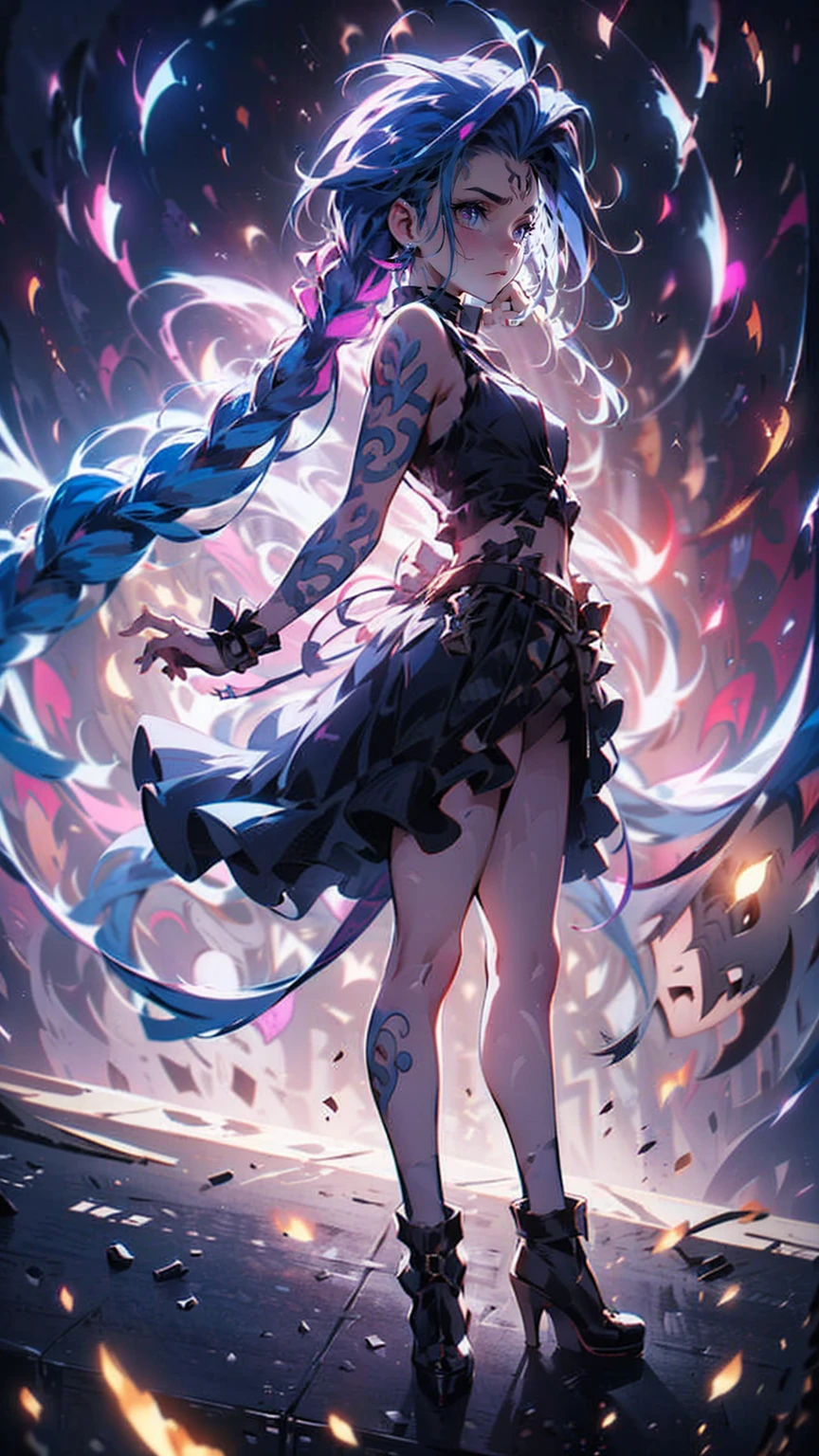 (Masterpiece), (Best Quality), (Super Detail), (disheveled Hair), (Illustration), (One Girl), Standing, Beholder, (Interview), (Simple Background), Finely Beautiful Eyes, Delicate Beautiful Face, Floating, (High Saturation), (Shine), Best Lighting, Best Shadows , Focus on Face,((full body in photo)), ((naked)) ,((jinx)),