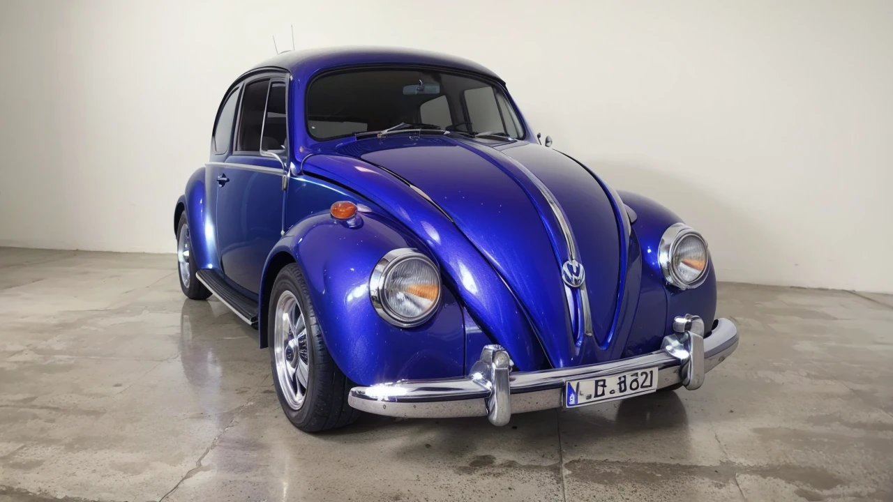 Vw beatle, blue