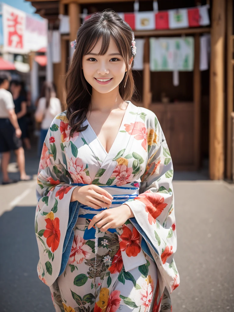 (Completely 、kimono:1.5)、A woman taking a photo、(Completely nakedno:1.5)、Half-ish face、Beautiful shape、Beautiful dark blue eyes、Long wavy brown hair、
Good move、High resolution、masterpiece、Highest quality、頭w:1.3、((Hasselblad Photos))、Fine skin、Sharp focus、(Cinema Lighting)、clavicle、Big ample breasts、SlSlim butt、Thin legs、A et bustling with Japan festivals、sunny day、Dynamic Angle、[:(Detailed face:1.2):0.2]、 Wind、Completely nakedしゃがんで股を開く、Perfecgers、Cute smile