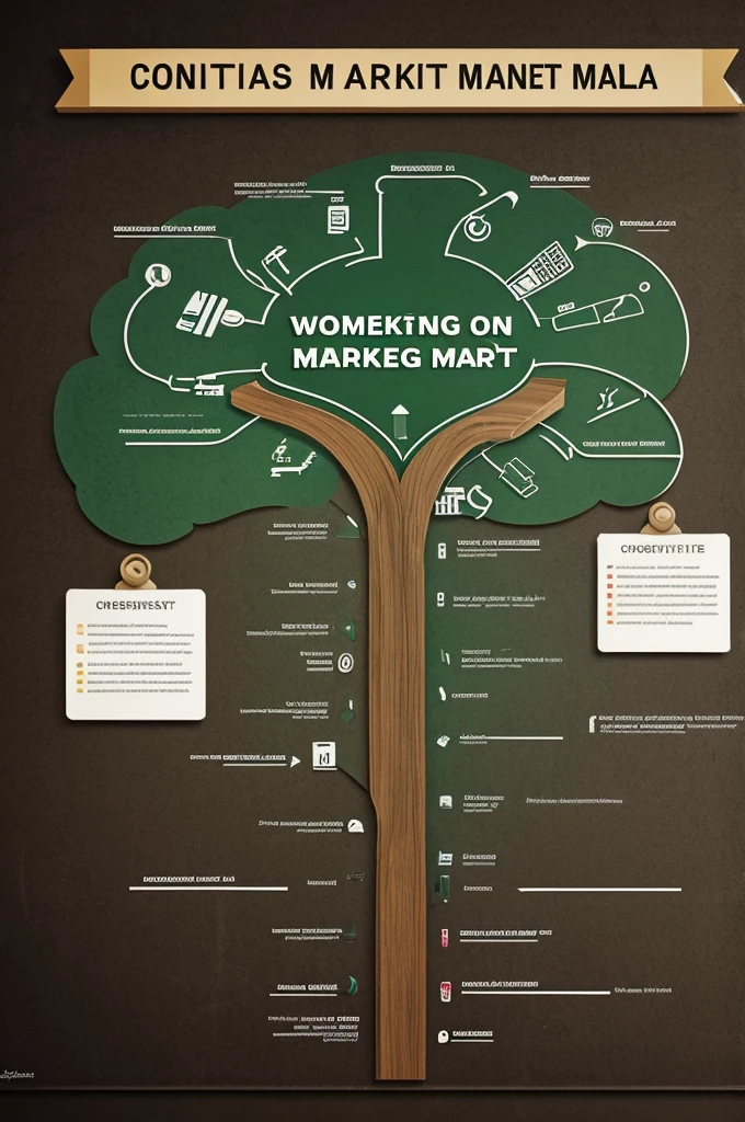 concept map about marketing that can be seen made on canvas by a student,something simple 

