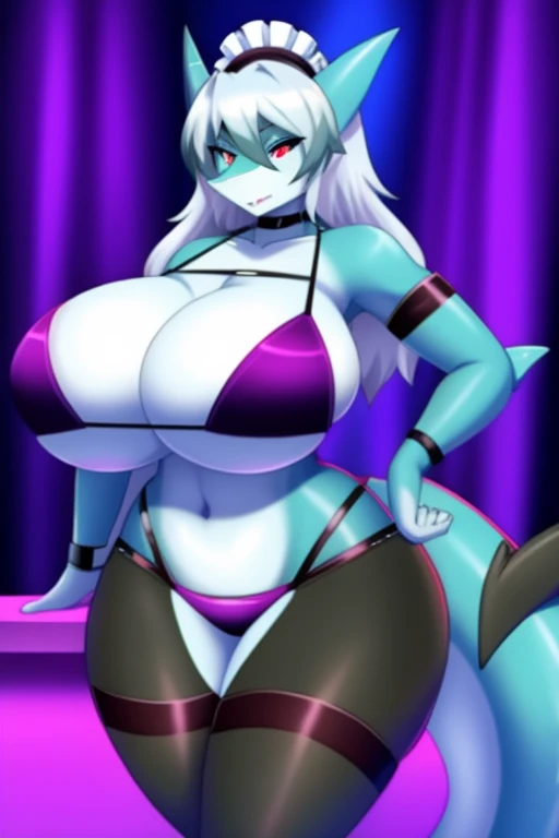 Shark girl, very sexy, big breasts, Maid bikini set