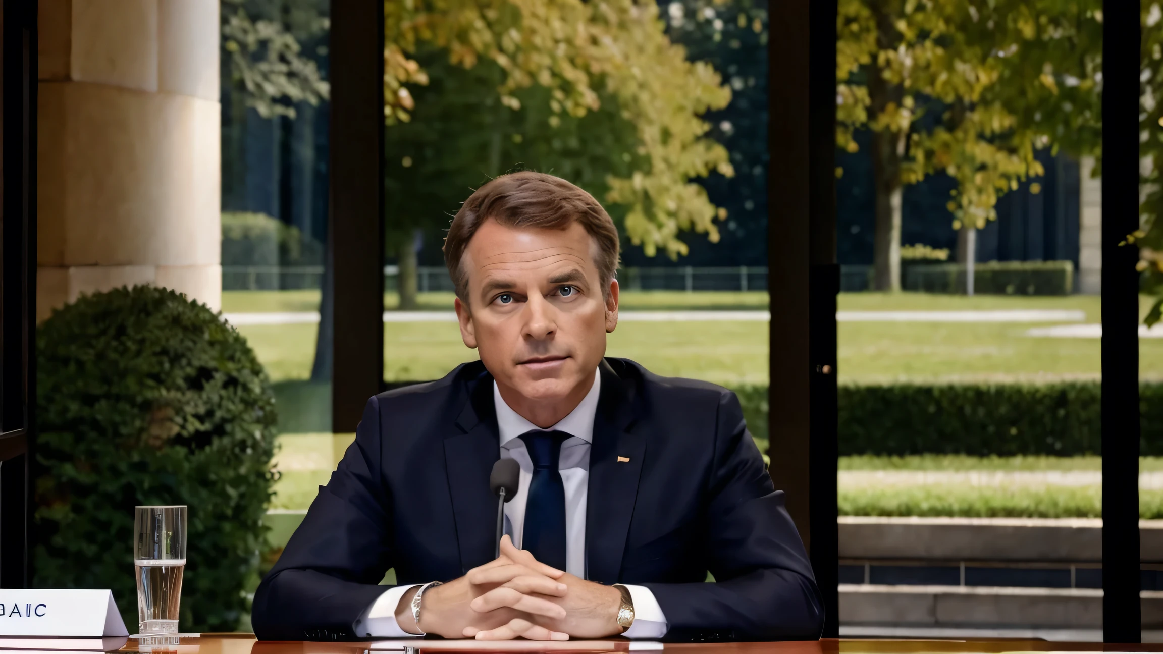French President Emmanuel Macron in a press conference