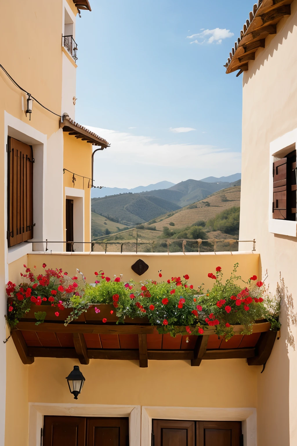 balcon de cemnento con aves con aves 



