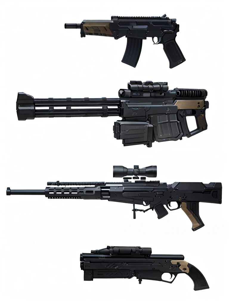 白い背景にrifleと銃のクローズアップ, Realistic gunss, Realistic Weaponss, Weapon Concept Design, pulse rifle, Realistic guns design, Realistic Weapons, Weapon concept art, Weapon concept art, rifle, Realistic guns, Lots of weapons, laser rifle, Weapon array, Weapon design, Realistic military equipment, 3D Model, 3D Model