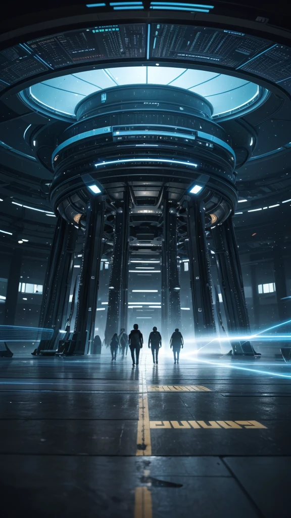 Intelligence Artificial (IA)" concept art, futuristic, AI technology, machine learning, data processing, advanced algorithms, robotic illustration, educational innovation, potential, futuristic classroom, neural networks, deep learning, diverse applications, educational transformation, innovative possibilities