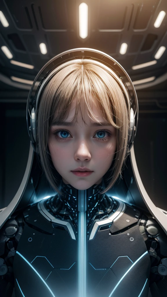 Intelligence Artificial (IA)" concept art, futuristic, AI technology, machine learning, data processing, advanced algorithms, robotic illustration, educational innovation, potential, futuristic classroom, neural networks, deep learning, diverse applications, educational transformation, innovative possibilities
