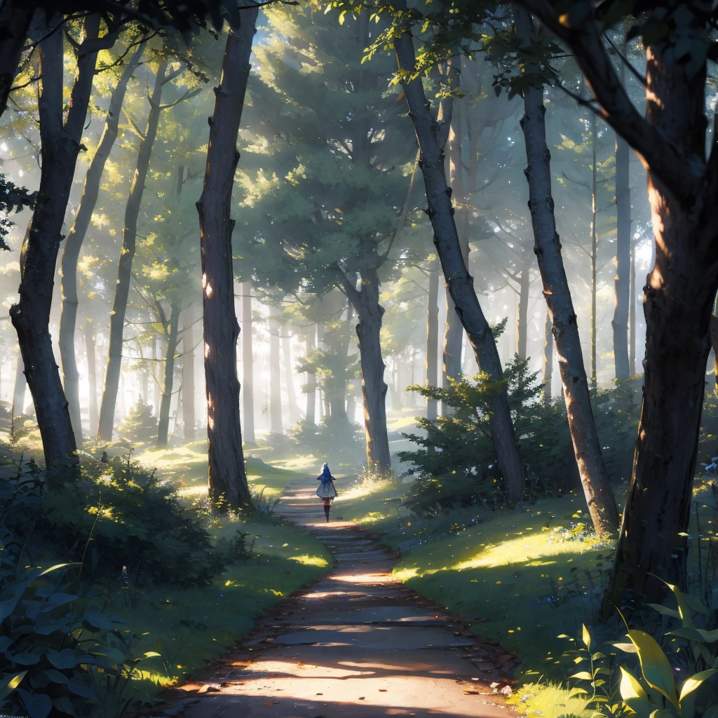 view of magical forest with rune