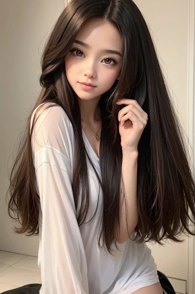 Curly and straight hair