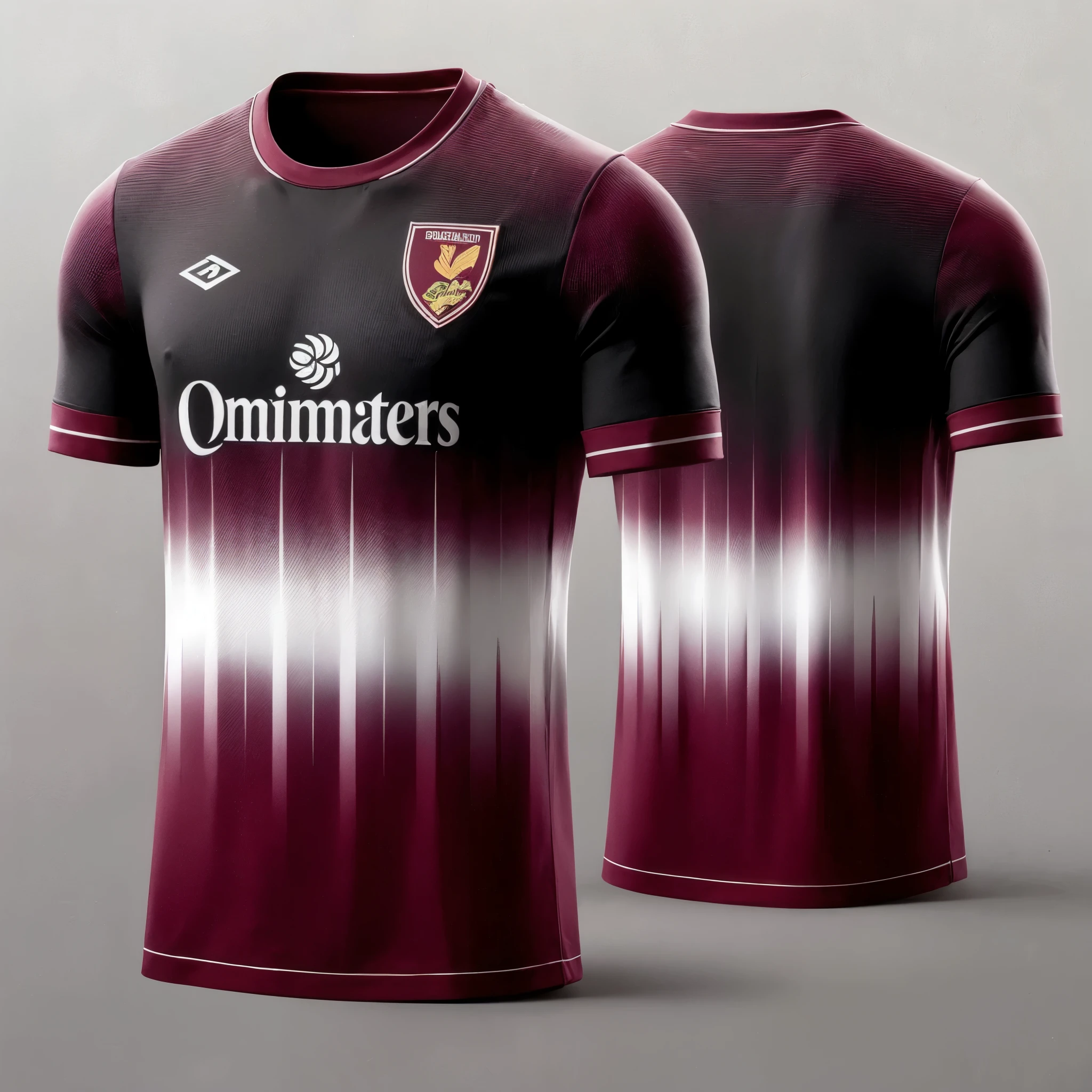 Preserving the shirt model, remove letters and symbols, and leave the white part black