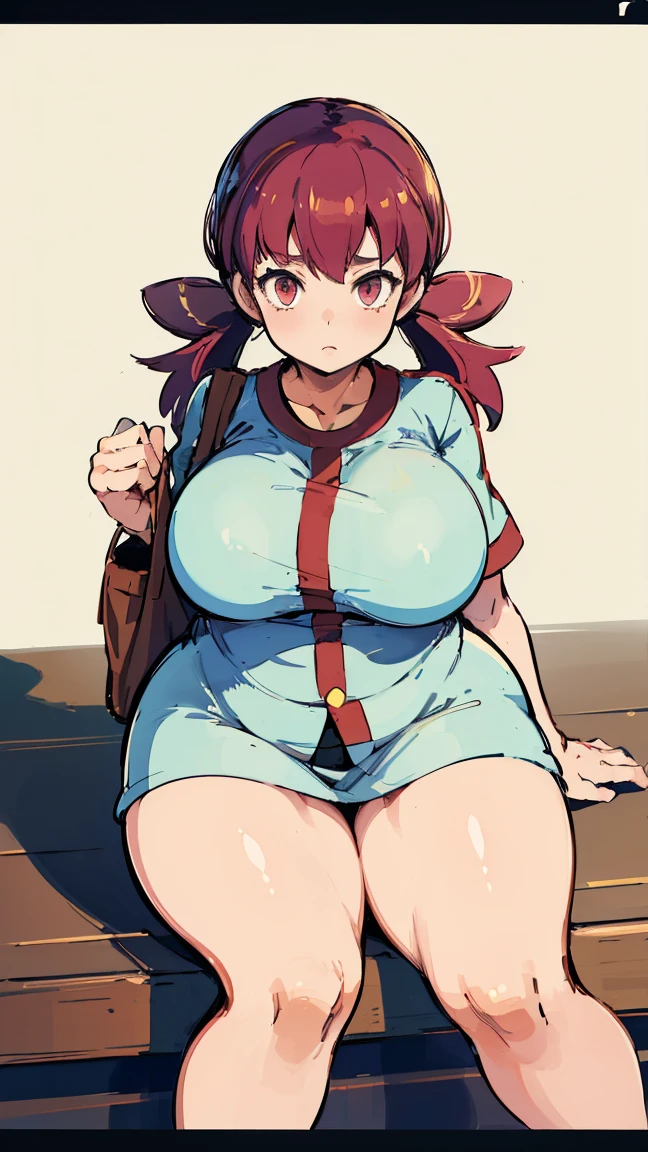 (Highest quality, 8K, masterpiece :1.3),Akane(Pokémon),Pokémon,Voluptuous body,Red hair,,, One woman,,Leg spread,Plump,Take off your clothes