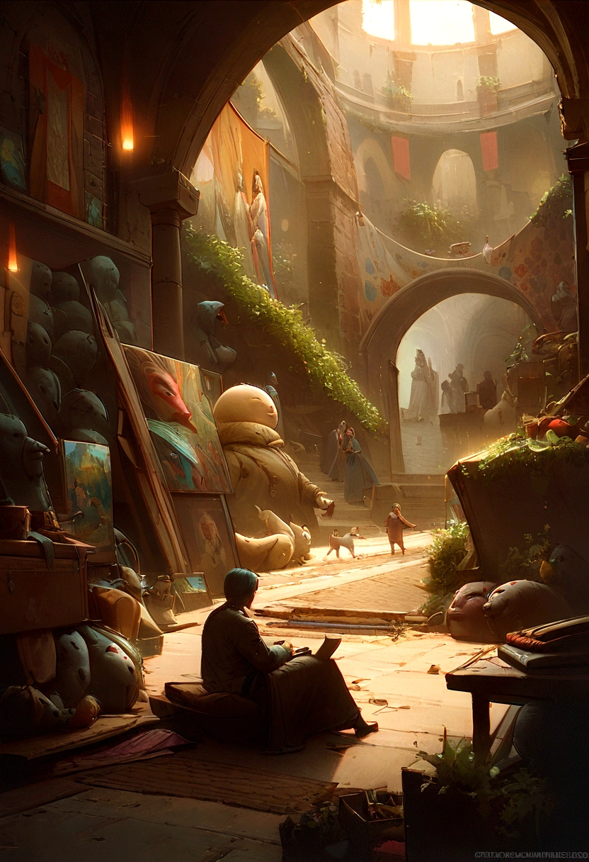 GORGEOUS, PERFECT AND HYPERREALISTIC IMAGE VINTAGE in pencil drawing (((SAINT Joseph and Jesus)) by Jean-Baptiste Monge, Unreal Engine, Greg Rutkowski, Loish, Rhads, Beeple, Makoto Shinkai, and Lois van Baarle, Ilya Kuvshinov, Rossdraws, Tom Bagshaw, Alphonse Mucha, global illumination, detailed and intricate environment