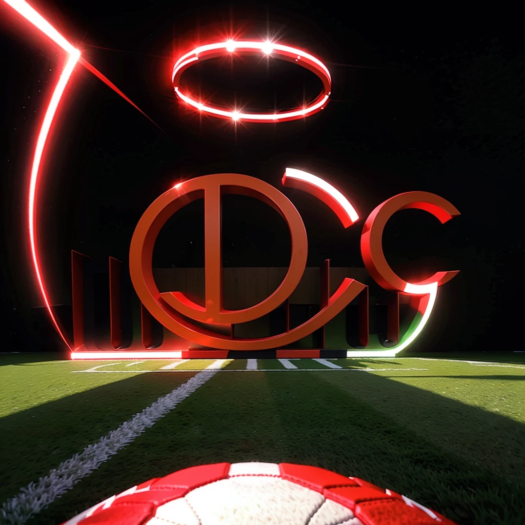 create football team logo. For “YET YAR ZAR FC”, a bold, dynamic font for the 3D lettering to convey energy and movement. Incorporating a football or elements that represent the sport could also be a good idea. Since you want it in red, using different shades could add depth to the 3D effect. 