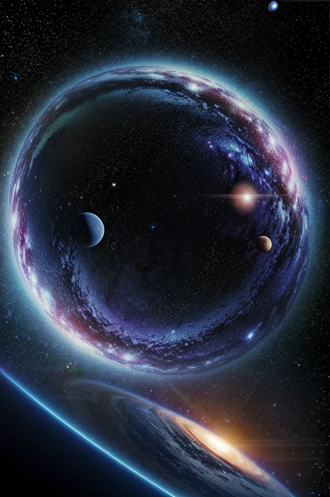 Galaxy with planets image 