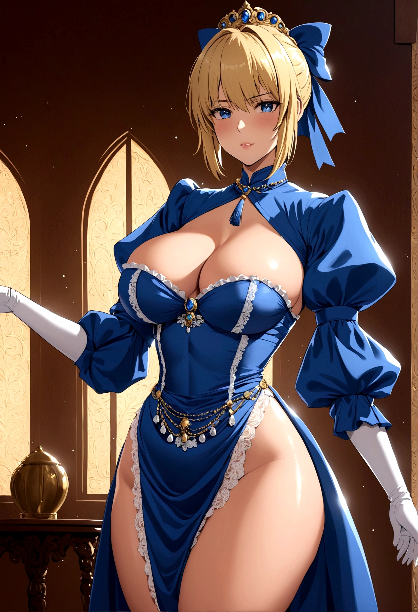 Saber big breasts noble outfit made from condoms