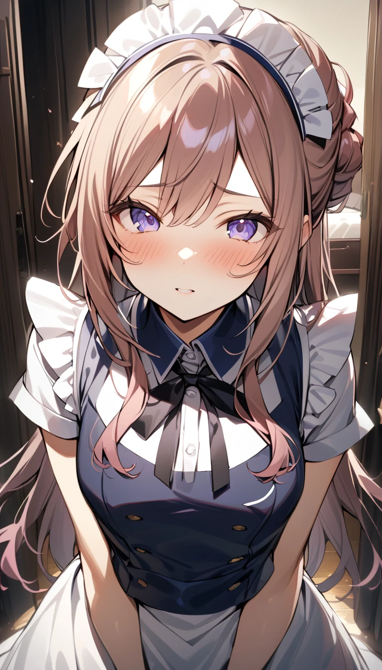 nsfw,bluearchivehifumi, hifumi, brown hair, hair between eyes, hair bow, hair ribbon, halo, long hair, low twintails, sidelocks, twintails, wing hair ornament, (brown eyes:1.5), (flat chest:1.),
BREAK black pantyhose, black skirt, long sleeves, pantyhose, pleated skirt, ribbon, , serafuku, skirt,
BREAK looking at viewer,
BREAK indoors, classroom,
BREAK (masterpiece:1.2), best quality, high resolution, unity 8k wallpaper, (illustration:0.8), (beautiful detailed eyes:1.6), extremely detailed face, perfect lighting, extremely detailed CG, (perfect hands, perfect anatomy),(garter belt:1.6),(Purple underwear:1.4),