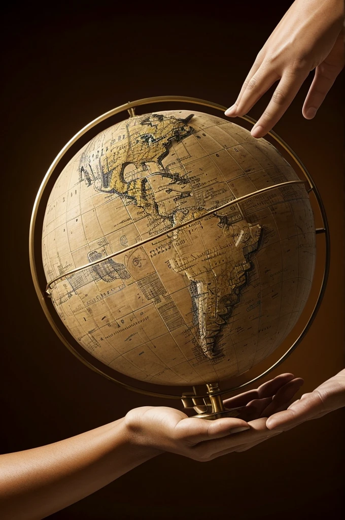 How about a monument, which is dedicated to human curiosity and desire for discovery? It could be a big, represent stylized hand, which includes a globe, to symbolically represent the spirit of adventure and the urge for knowledge. To emphasize the diversity of human exploration efforts, the hand could be composed of different materials and textures, representing different cultures and eras.