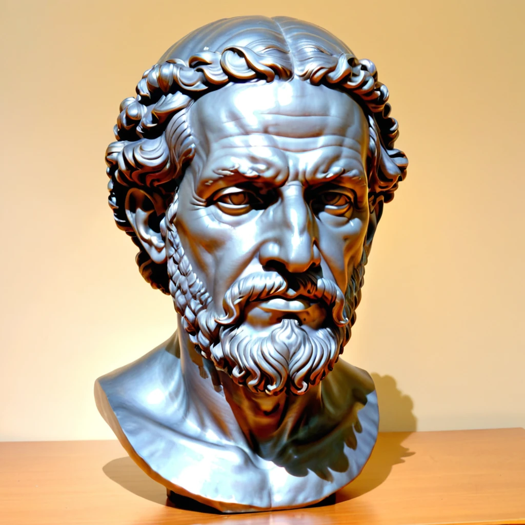 portrait of Mattathias the Hasmonean, realistic zinc sculpture, boris schatz style, 19th century academic style