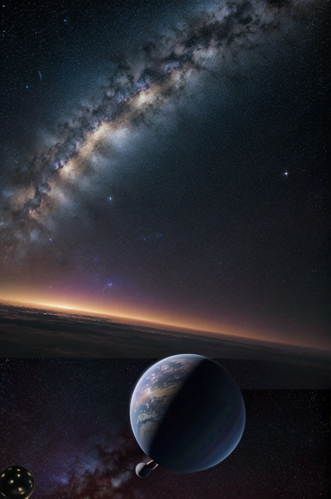 Galaxy with planets image generator