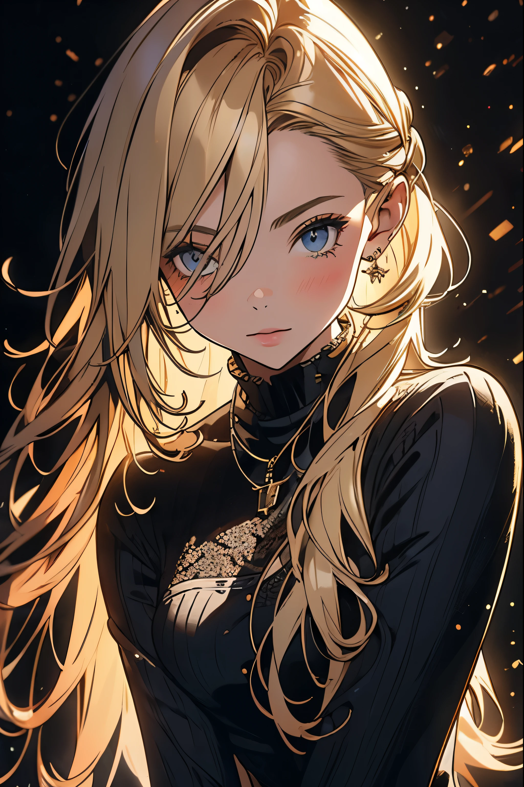 ((best quality)), ((masterpiece)), (detailed), perfect face, 1girl, standing in her bedroom in the middle of the night. The background is realistic. (Sydney Sweeney). ((blonde)), The image depicts her in details. Things around are blurred so the girl is highlighted. Sharp shades and vivid bright. thick outlines. the textures should be differentiated and very notable. the fabric of her clothing should be in realistic texture. High resolution and extremely detailed. Contrasts mix hyper realistic with artistic lines.
