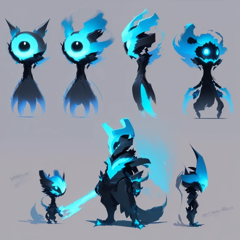 simple shape, A set of drawings of cartoon characters with different eyes, Video game character concept, Concept Mysterious Pokémon, concept creature character art, game character concept art, video Game character design, Interesting character design, Monster concept art, Game concept art, indie Game concept art, Concept Character, Fantasy concept art, videoGame concept art, object concept art, Game character design