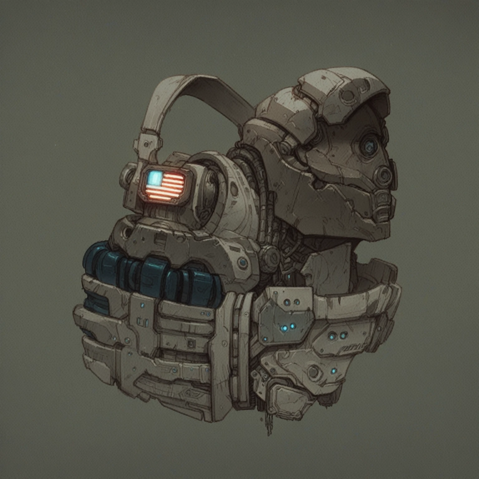 body armor, side view, girl frontline style, borderlands style, artstation, futuristic, concept art, hand paint texture, detailed
