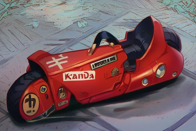 Red Gold Kaneda's Bike Future City Real Future Bike