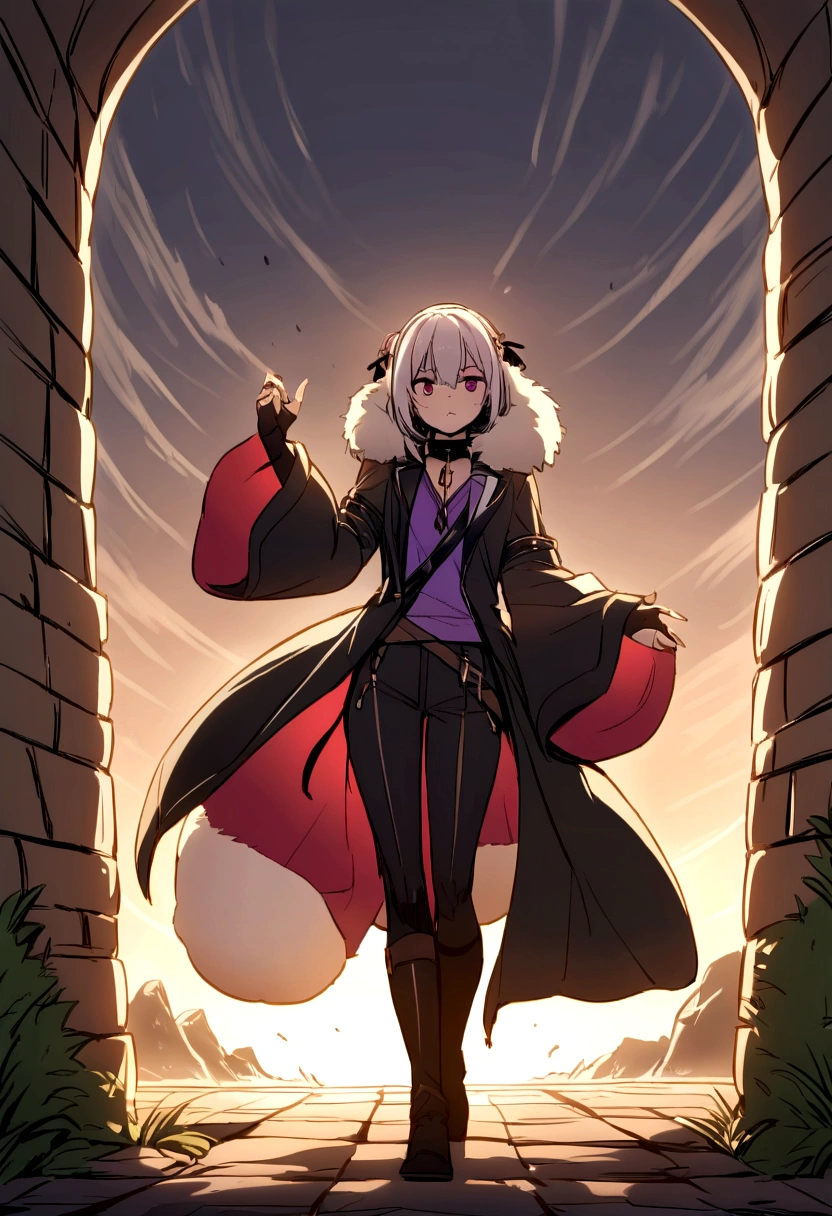 Name: Shacya Physical Description:
- Hair: negro, long and straight with two electric purple strands - Eyes: electric purple, expressive.
- Fur: White and soft.
- Height: 1.80 meters.
- Weight: 75 kg.
She is a warrior