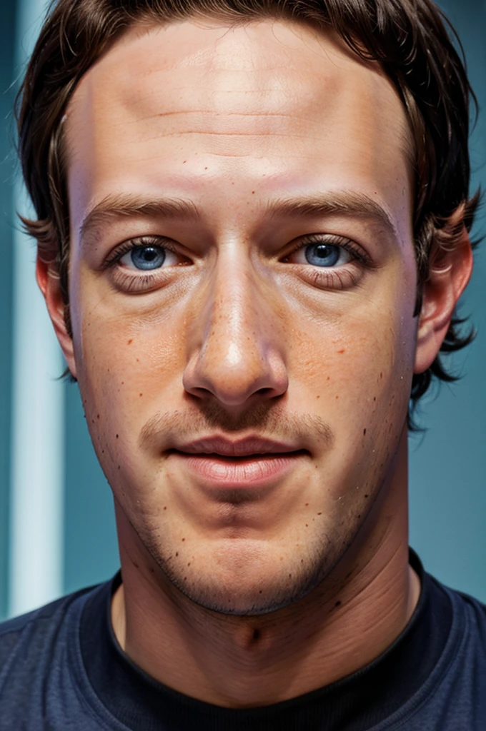 Face half mark Zuckerberg and other half alien