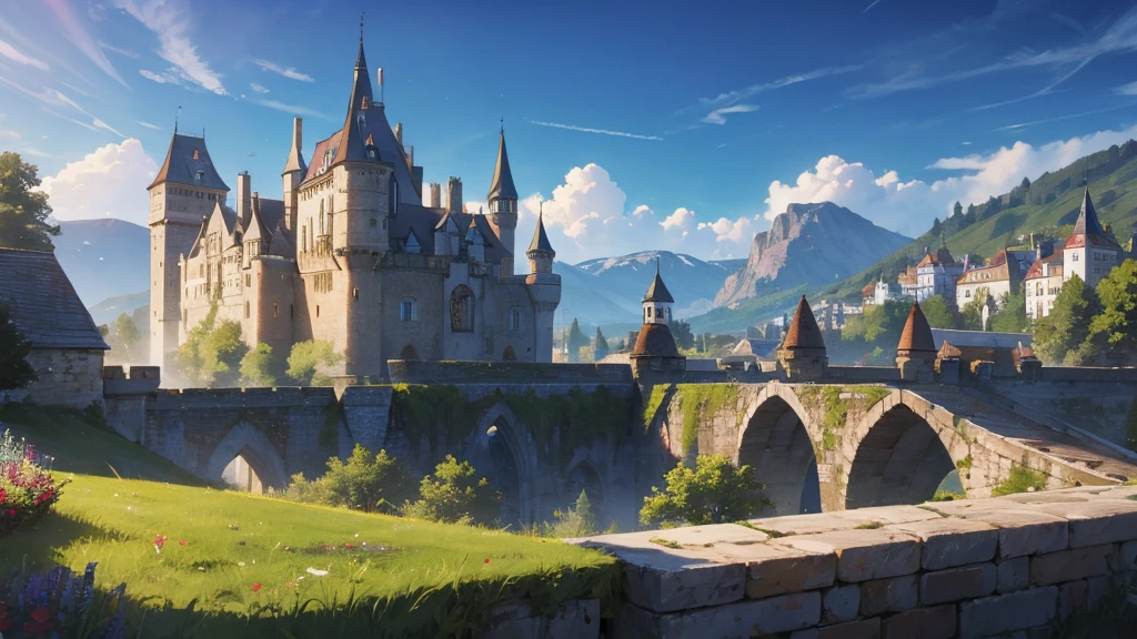 view of a medieval castle