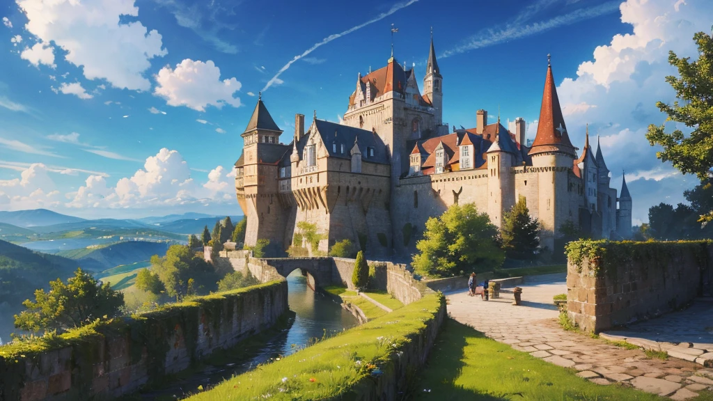 view of a medieval castle