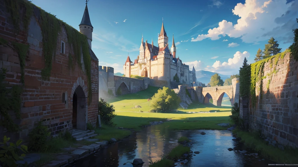 view of a medieval castle