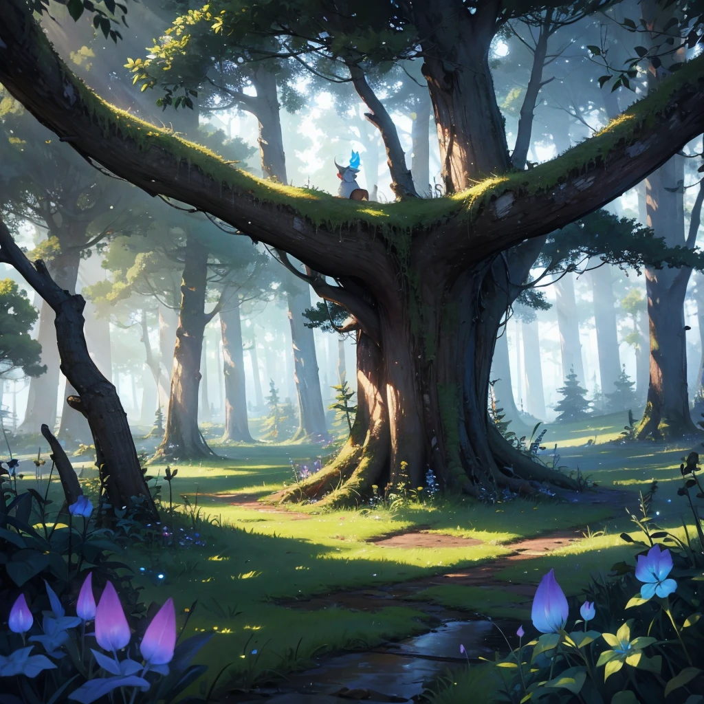 view of magical forest full of rune