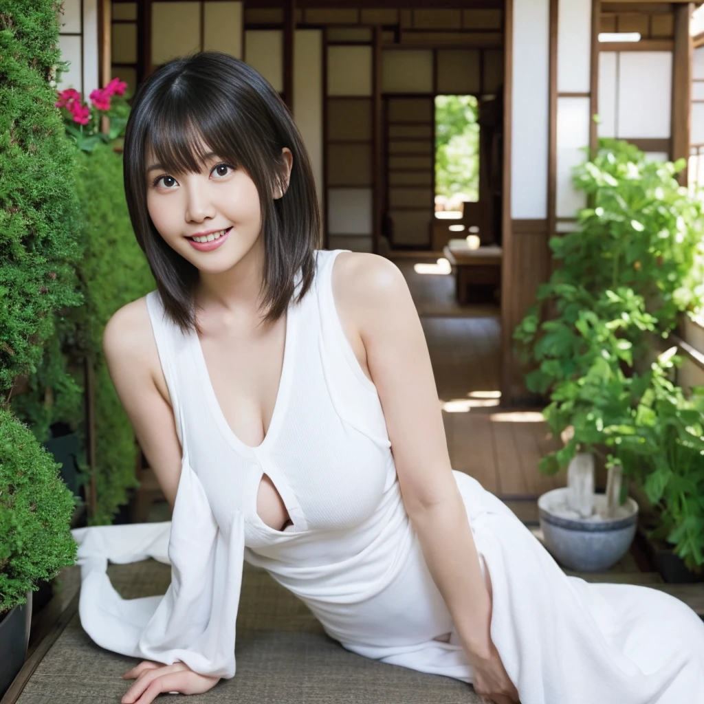 (masterpiece:1.1, Best Quality:1.1, 16K HDR, High resolution), (1girl in, Solo), (ultra sexy and beautiful Japanese woman, mature female, older woman, Fundoshi woman), (Black hair, semi short hair, earrings), gigantic cleavage breasts, Colossal tits, large boob, ((Abandoned hut, abandoned barn, farms, Dark atmosphere)), (Perfect slim body), hyper derailed face, Detailed eyes, Realistic skin texture, ((Full body shot, squat down, A white bandage is wrapped around her chest, Wrap the Sarashi around your chest, Bare legged, White Fundoshi, Super realistic Fundoshi, Please show me your shaved armpits)),