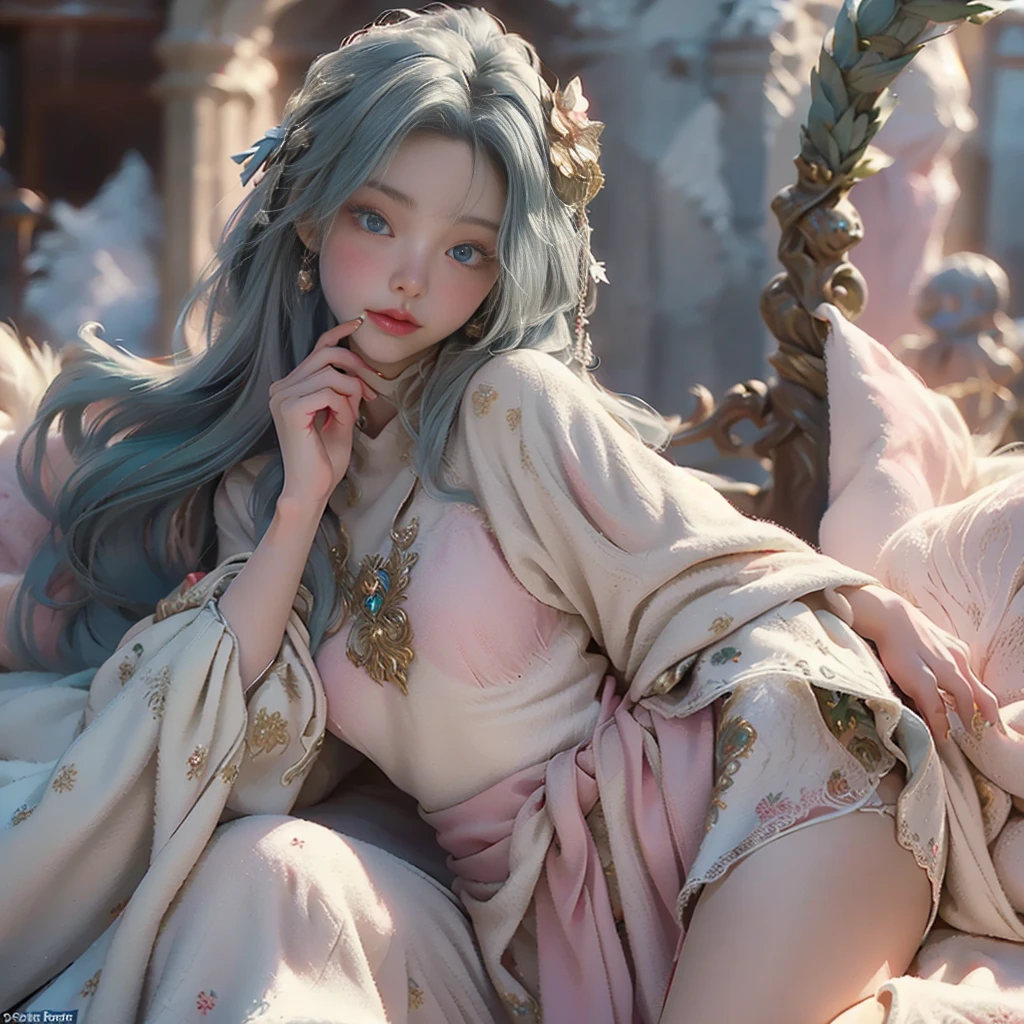 NSFW, Vintage Style Fantasy Masterpiece:
A Great Art piece of the Highest Quality showcases a Close-up of a Single Nordic Princess gracefully posed against the Backdrop of Scandinavian Mountains bathed in Winter Weather. Her Symmetrical and Highly Detailed Face, characterized by Vivid and Aggressive Green Eyes, rests on Peach Silky Skin, further accentuated by Cold and Soft Lighting. Her Messy Hair, falling down to her waist, adds to the enchanting allure of the Princess, with her Sculptural Body hinting at a captivating story. The image is rendered in Adobe Illustration, align