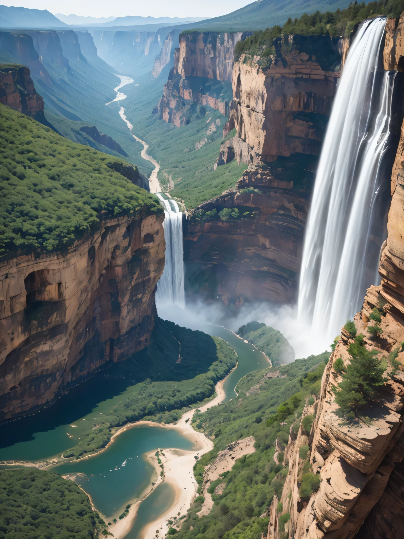 landscapes, canyons and waterfall