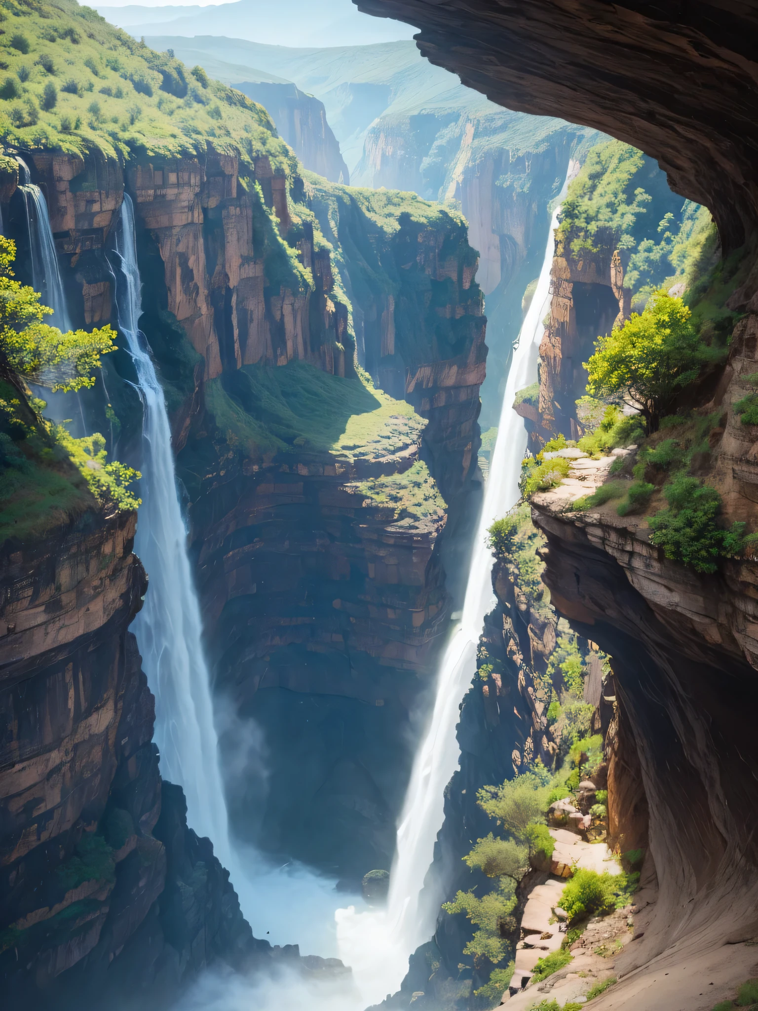 landscapes, canyons and waterfall