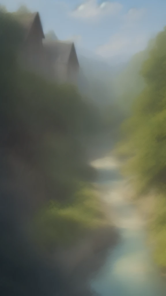 Sure, here is an Al image prompt for a small village, a river, clouds and a bright sun:
Prompt: A quaint village with colorful wooden houses nestled along a bend in a crystal-clear river. Lush green fields surround the village, and a dirt path winds through them. Fluffy white clouds drift across a vibrant blue sky, and the warm sunlight casts long shadows across the landscape.