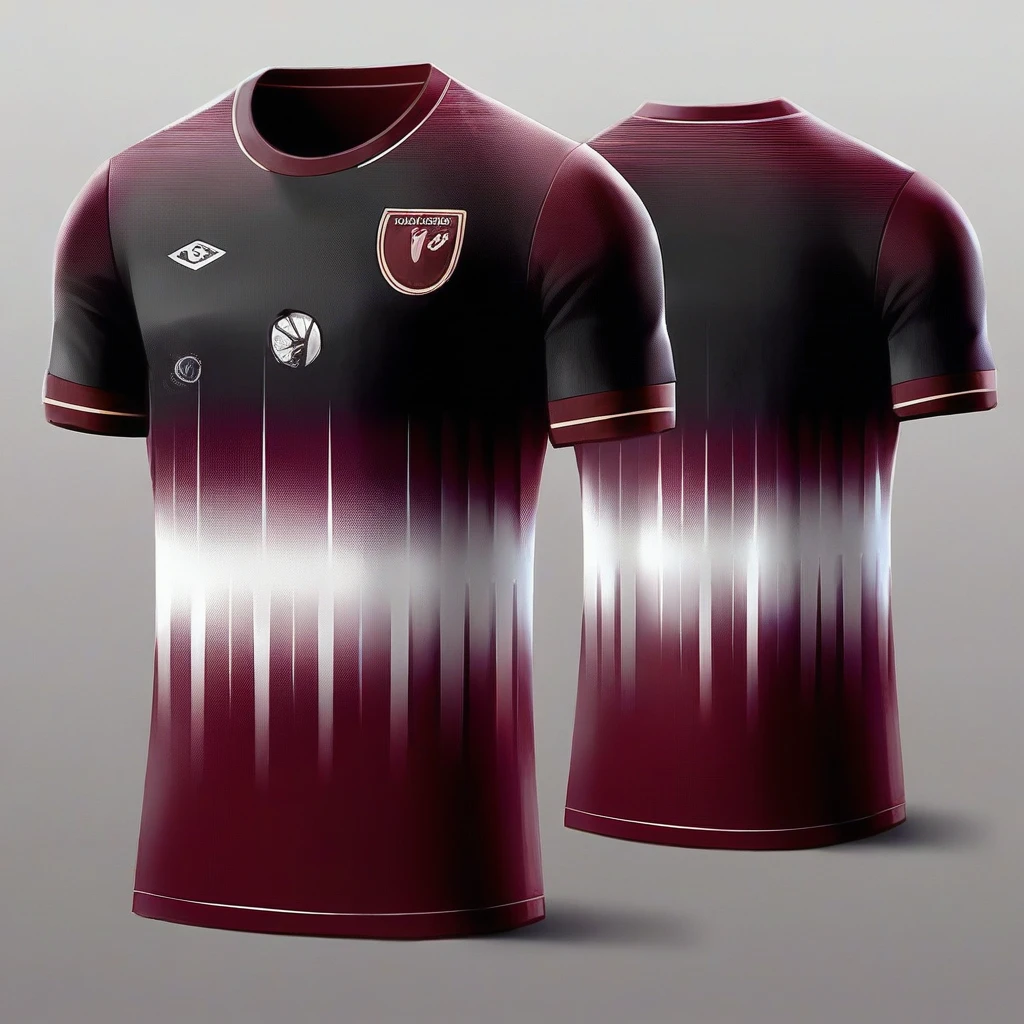 Leave the middle of the blouse with a burgundy gradient, tire a cor branca