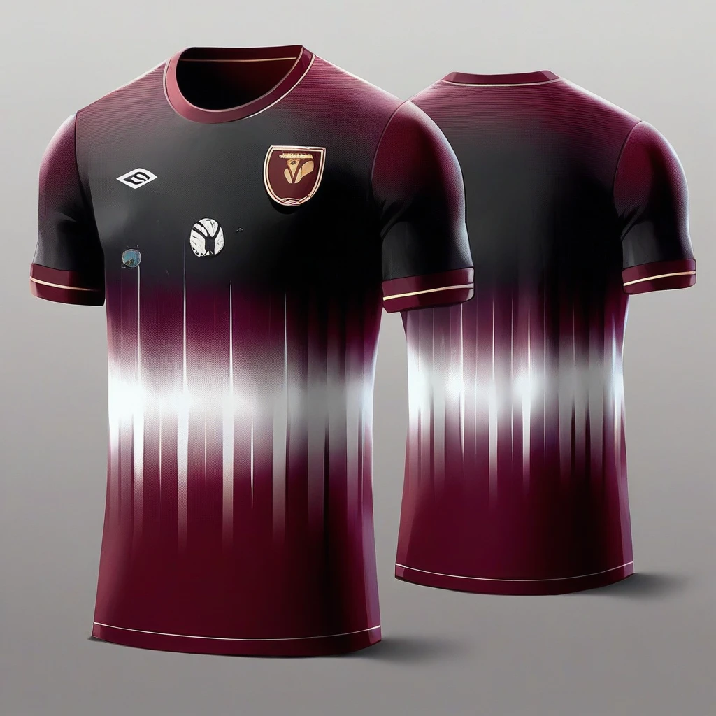 Leave the middle of the blouse with a burgundy gradient, tire a cor branca