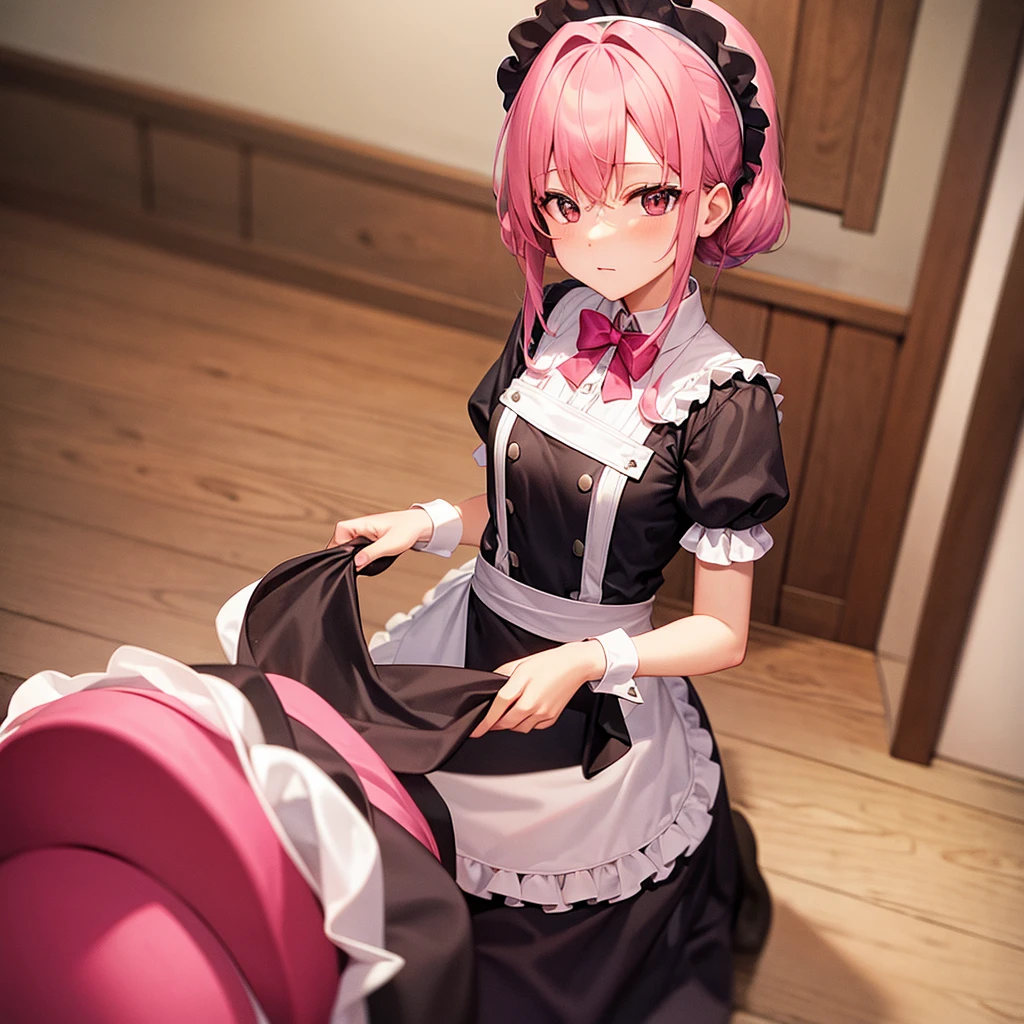 Pink hair maid