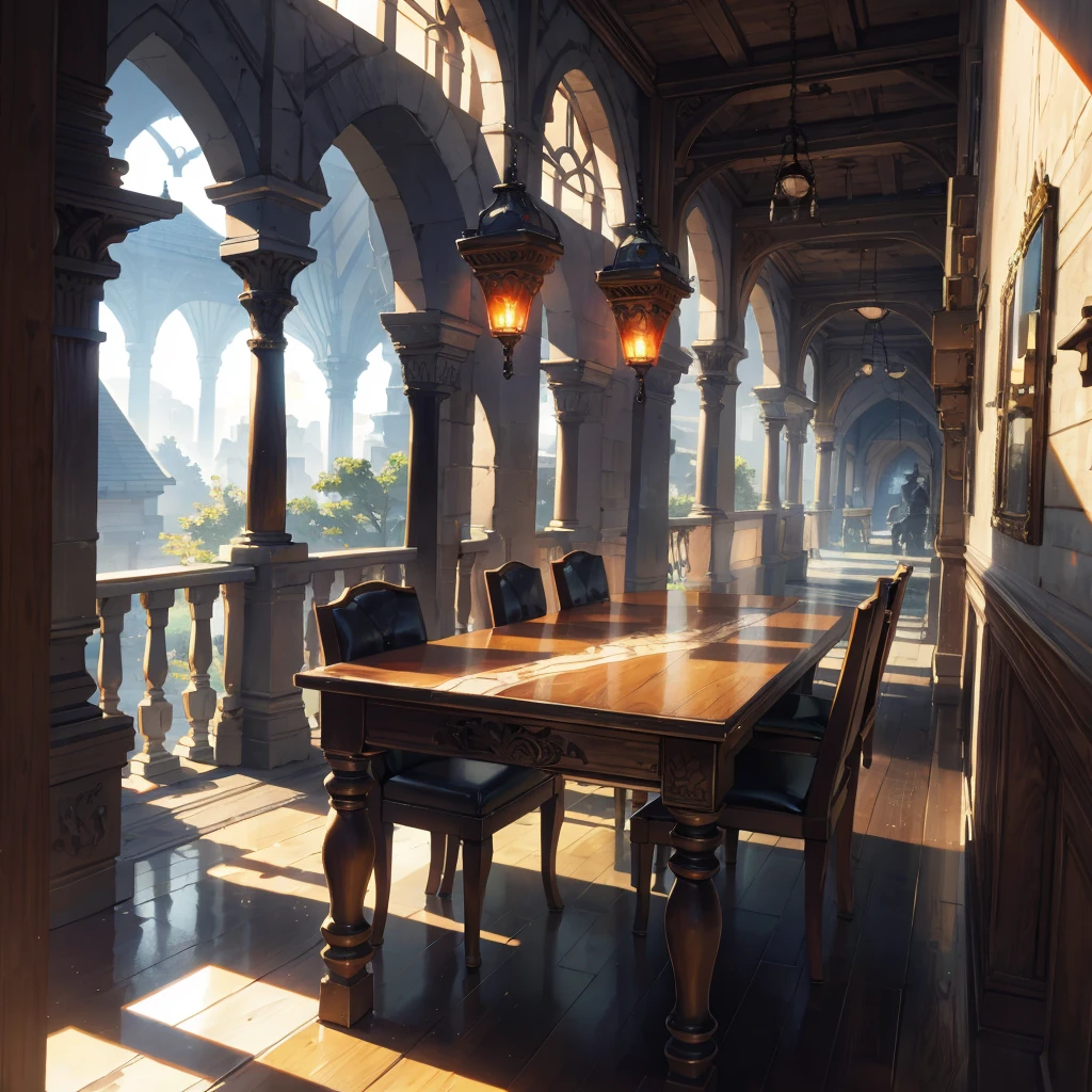 view of a fantasy sword in the table