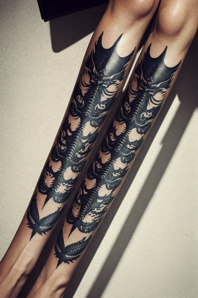 Make me a complement for a dragon tattoo on my forearm