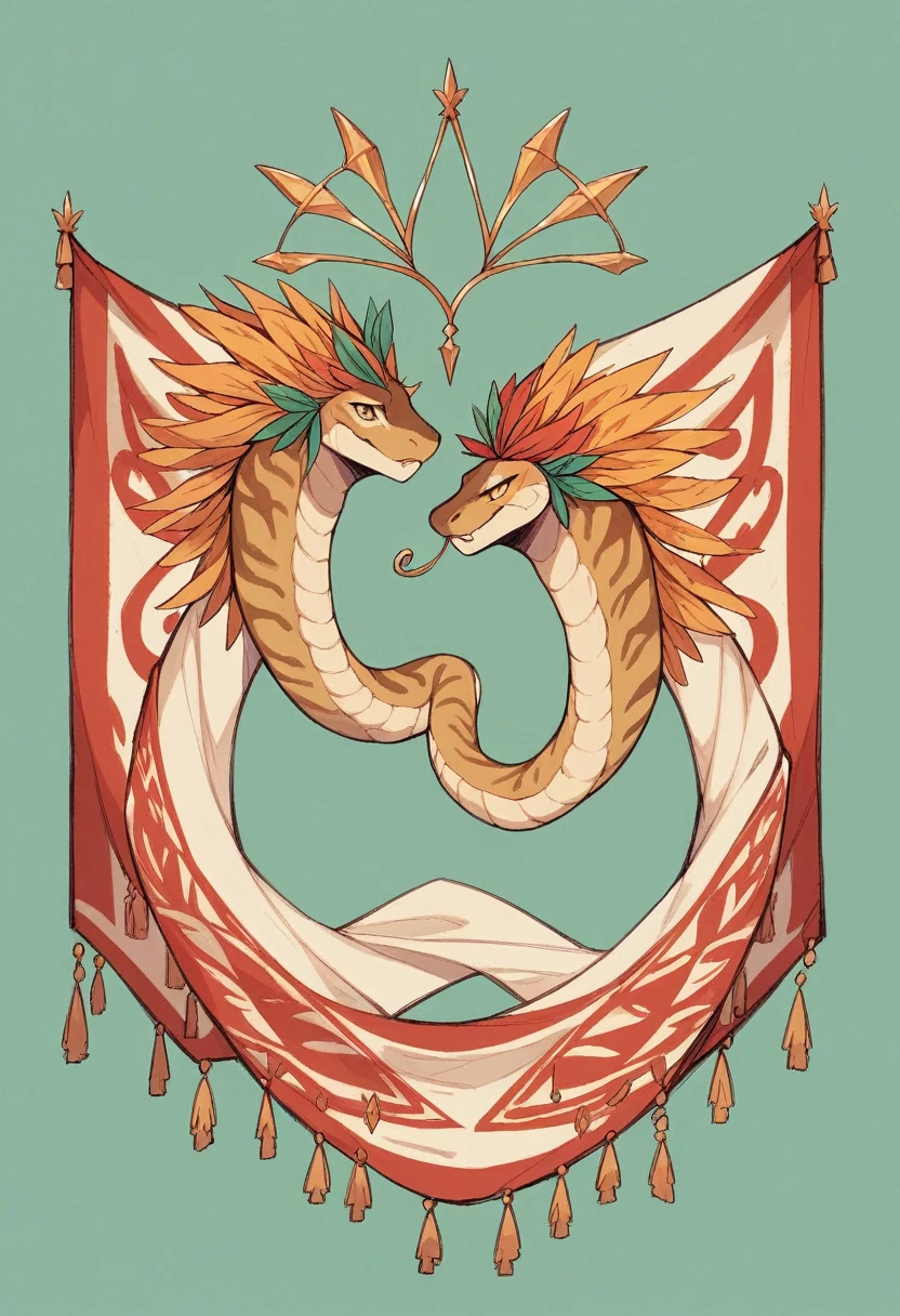 Por favor, create an ornate, symmetrical emblem with a central medicine snake symbol intertwined with elaborate foliage elements. The design should incorporate a rich color palette of green and gold, with touches of white for contrast. Include decorative banners with the inscriptions 'TURM XI' at the top and 'MEDICINA' at the bottom. Add intricate scroll work and flourishes to enhance the emblem's luxurious feel, along with gemstone embellishments to add depth and opulence
