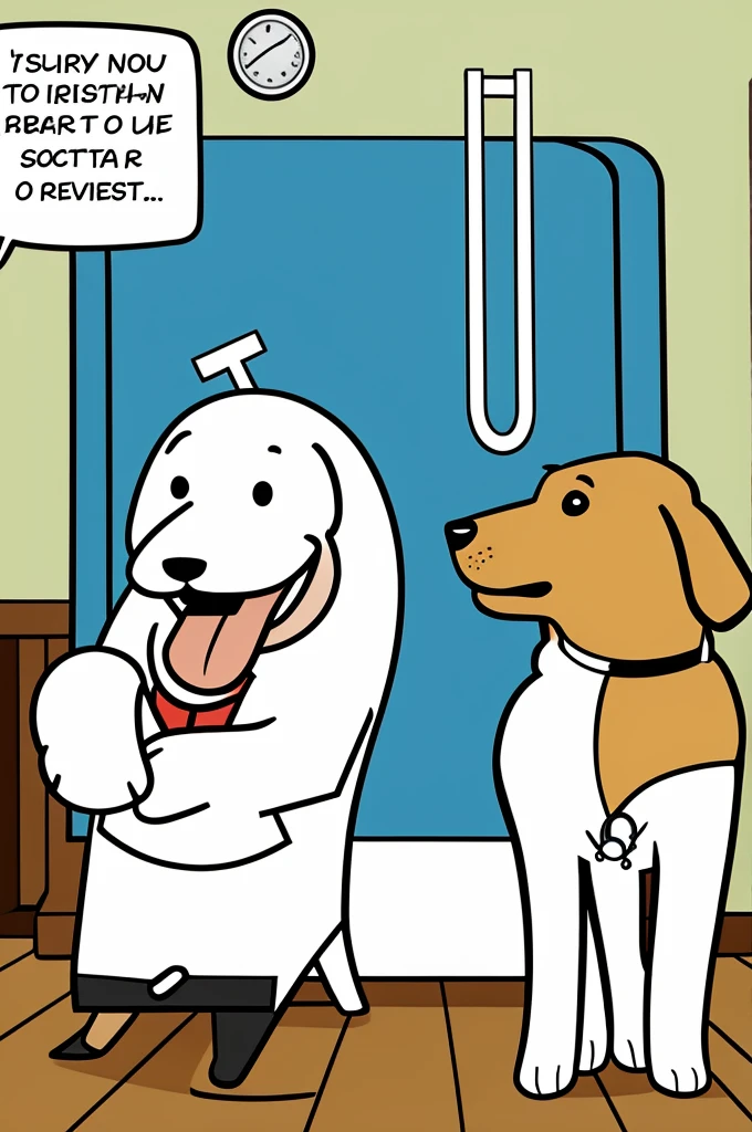 Dog cartoon doctor