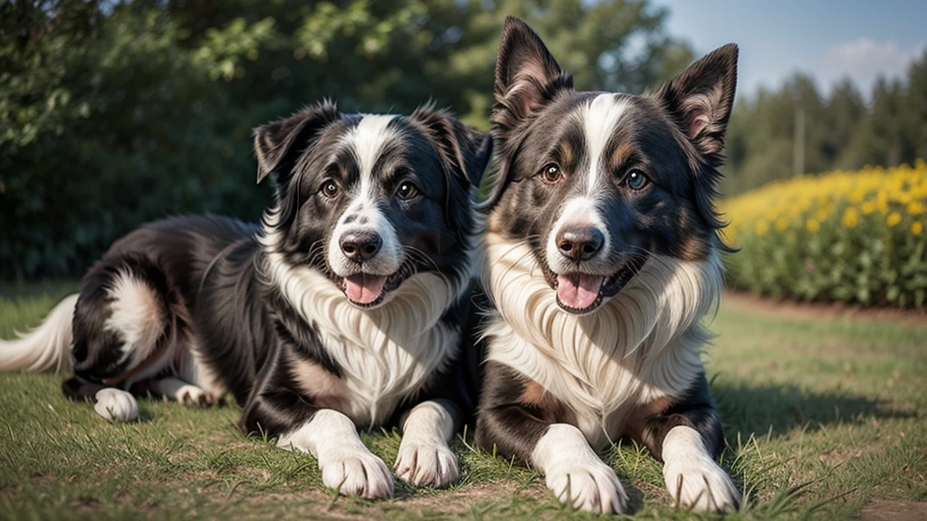 Create a detailed picture of Border Collies