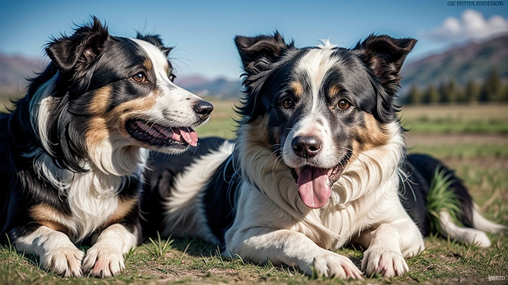 Create a detailed picture of Border Collies
