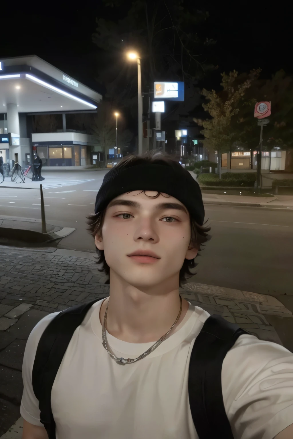 There is a man standing on the street at night., contraction serpentine / ludwig player, taken in the early 2020s, profile picture, perfect face and boy, agree with you, how to multiply, profile picture, 18 years, tommy 16 years old, 1 7-year-old boy with a thin face, 16 years old