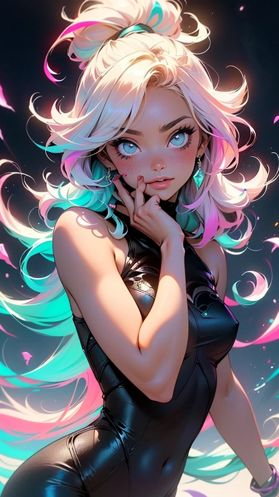 Fille d'anime d'oreilles de chat aux couleurs vives avec des écouteurs et (gros seins:1.3), ((les yeux levés:1.3, yeux parfaits ,beaux yeux détaillés, L'arc-en-ciel brille avec des yeux violets aqua profonds ultra détaillés:1.1, yeux dégradés:1, de beaux yeux finement détaillés:1, Yeux symétriques:1, gros reflet sur les yeux:1.2)), très timide, rougir, (bouche ouverte), anxieux, Dans une salle psychédélique, ((((peau claire: 1.5, peau bronzée, peau claire, very peau claire, CORPS BRILLANT)))), Illustrations de psytrance, psytrance, style artistique psychédélique, thème de couleur néon, (((chef-d'œuvre))), (complexe), 8k, meilleure qualité, (intensité visuelle: 1.5),
(((cheveux de peinture liquide:1.1))) ,(((neon cheveux violets | Cheveux rose fluo | Cheveux bleu fluo | cheveux aqua fluo | cheveux violets | cheveux fuchsias | cheveux bleu fluo | cheveux améthyste | Cheveux néon | cheveux rose vif :1.5))), ((fait de peinture et défie la gravité,épais qui coule),(éclaboussures de peinture:1.3), (cheveux brillants: 1.3), (couleurs vives), pose dynamique, gêné,centré,échelle pour s'adapter aux dimensions,Règle des tiers, ((maillot de bain une pièce à peinture liquide)),
fond multicolore, thème coloré, jouer à la peinture éclaboussante, belle lumière, particule de lumière colorée,vêtements à contraste élevé, des touches de couleur, mur de peinture de couleurs, complexe Détails, mélange d'exposition, hdr, (graffitis),Plus_Détails:0.5,